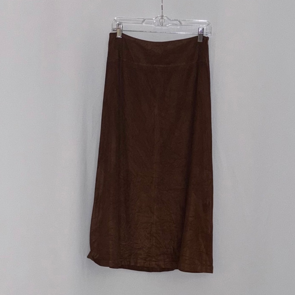 Tribeca Studio Brown Ultra Suede Skirt